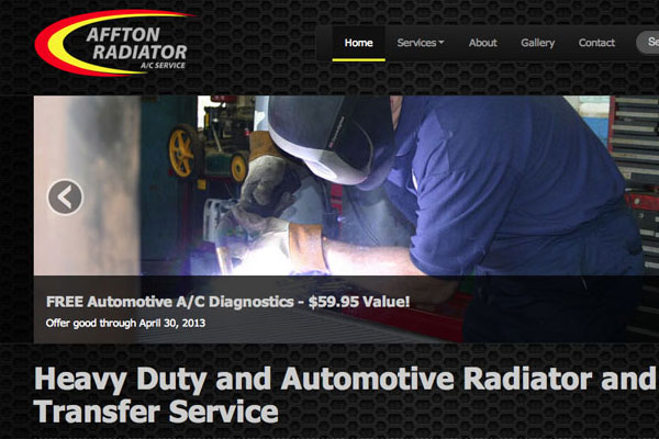 Affton Radiator Website Screenshot