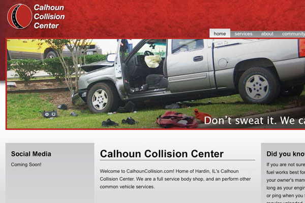 Calhoun Collision Center Website Screenshot